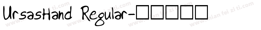 UrsasHand Regular字体转换